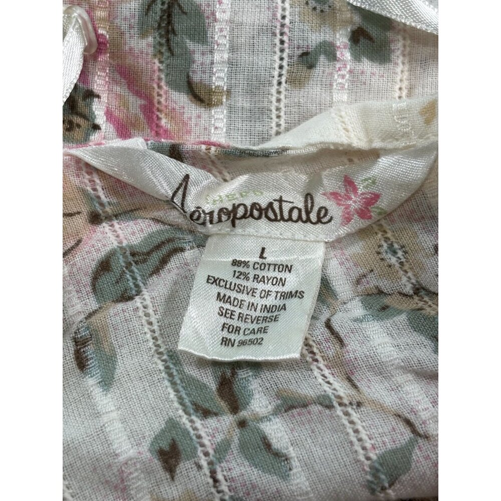Aeropostale Womens Floral Spaghetti Strap Top L - Picture 4 of 9